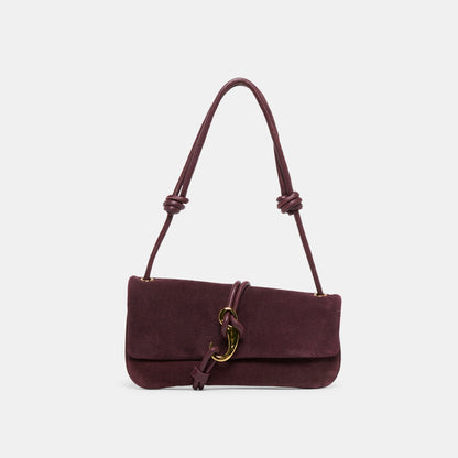 Alice Burgundy Suede Shoulder Bag - Dolce Vita