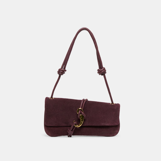 Alice Burgundy Suede Shoulder Bag - Dolce Vita