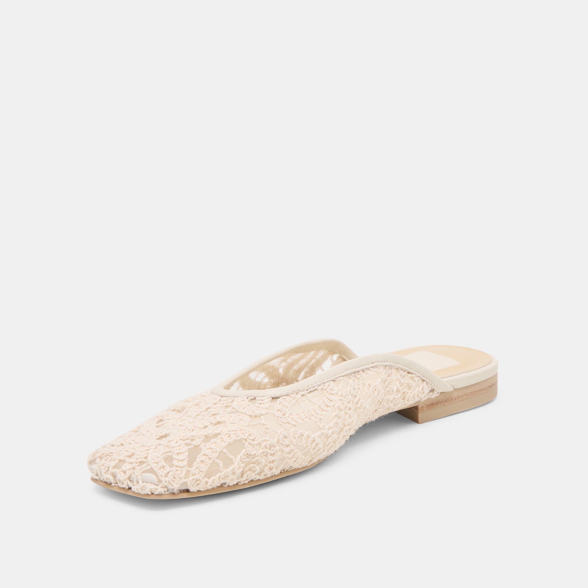 Aubrie Ivory Macrame Mesh Flats - Dolce Vita