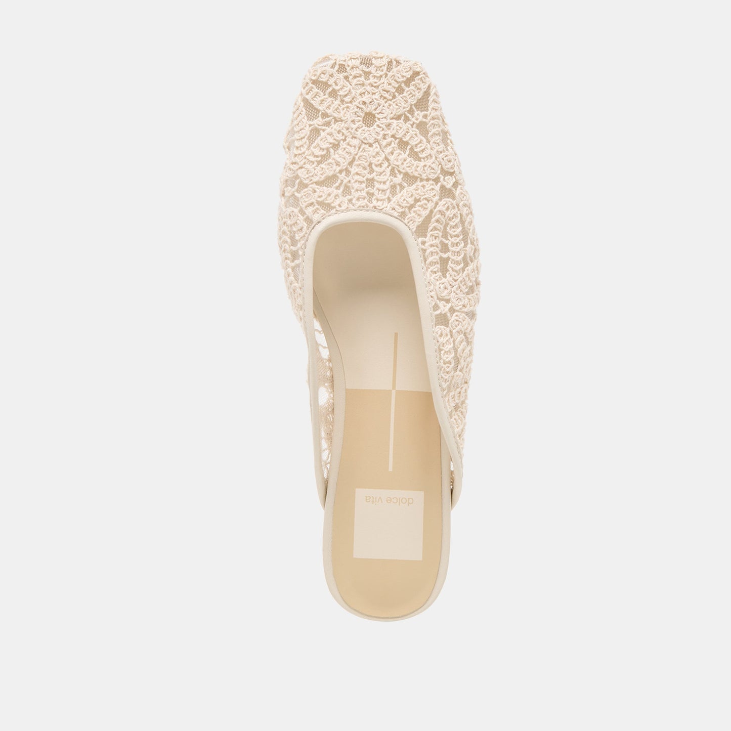 Aubrie Ivory Macrame Mesh Flats - Dolce Vita
