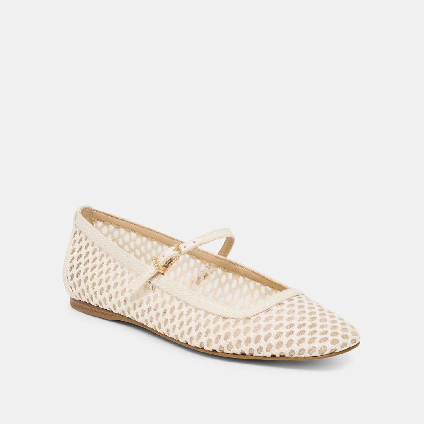 Reyes White Woven Raffia Ballet Flats - Dolce Vita