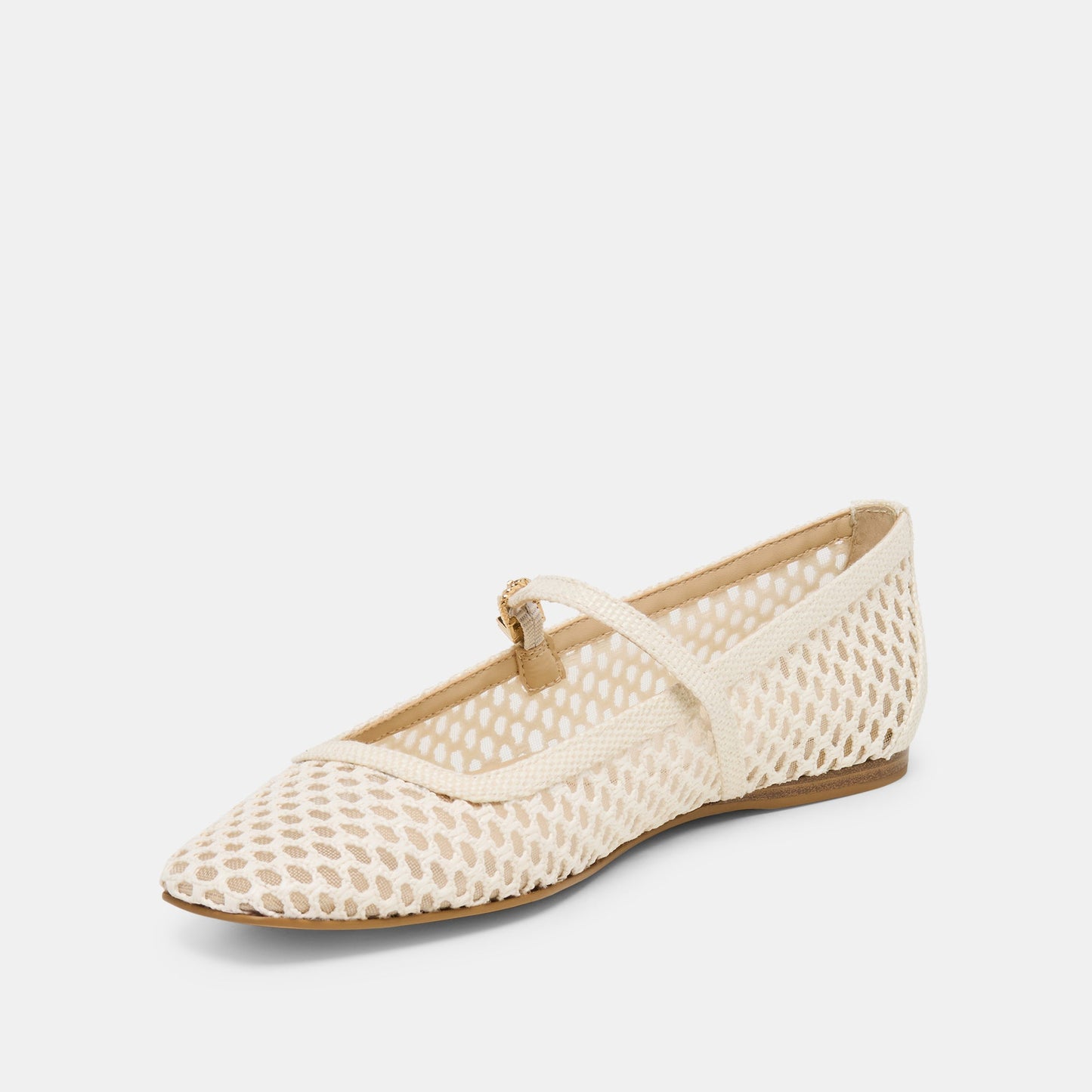 Reyes White Woven Raffia Ballet Flats - Dolce Vita