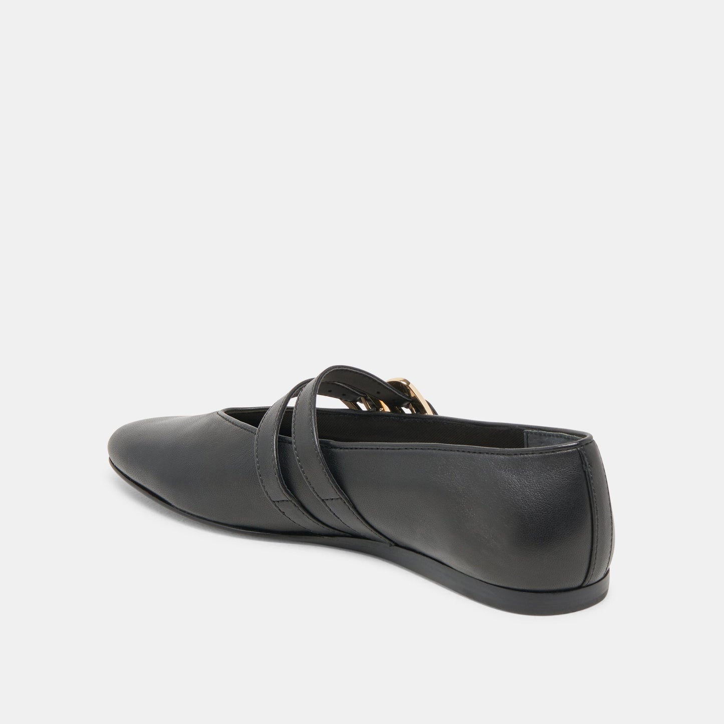 BAYLEE BALLET FLATS BLACK LEATHER - Dolce Vita