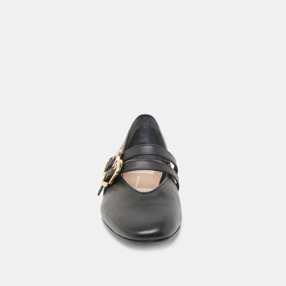 BAYLEE BALLET FLATS BLACK LEATHER - Dolce Vita