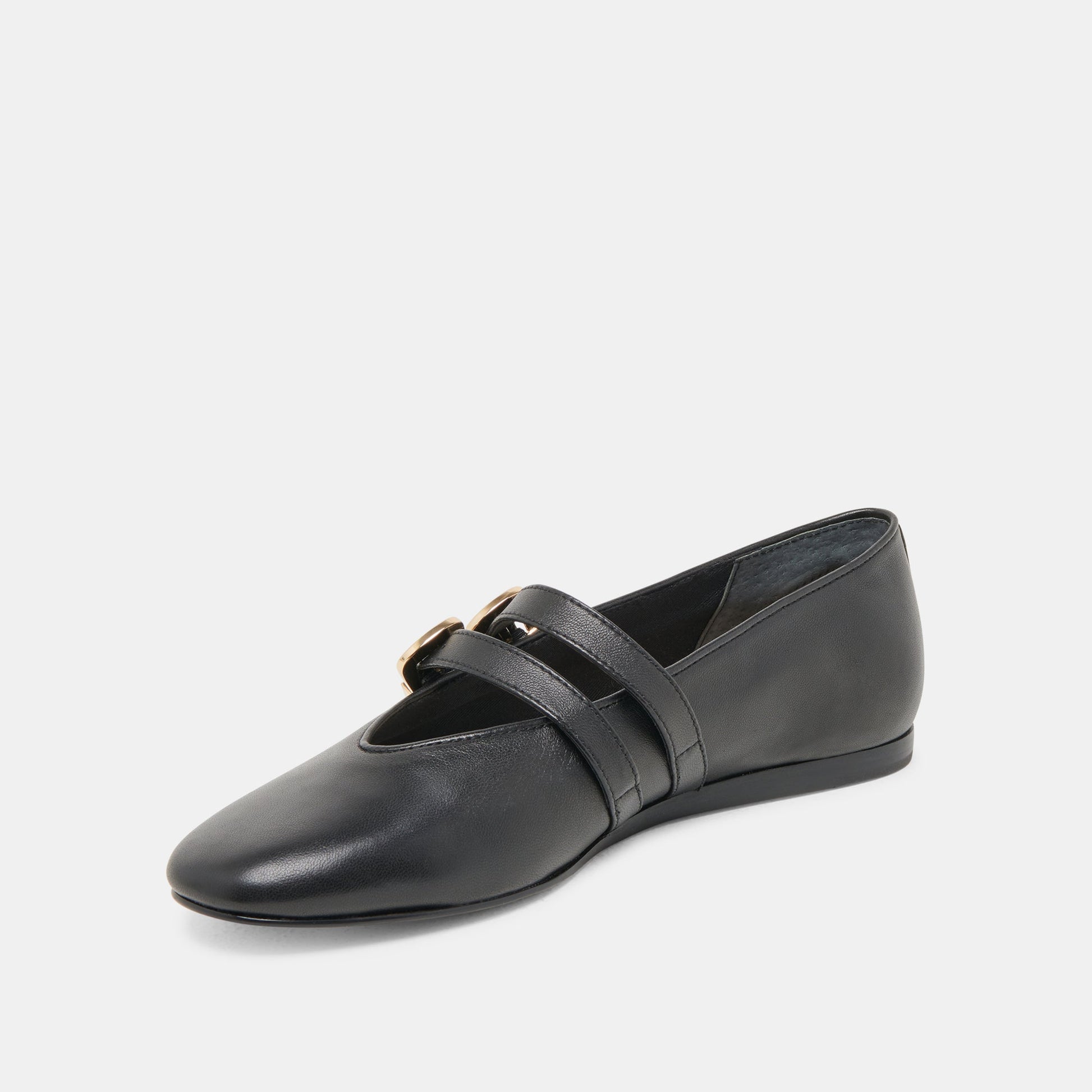 BAYLEE BALLET FLATS BLACK LEATHER - Dolce Vita