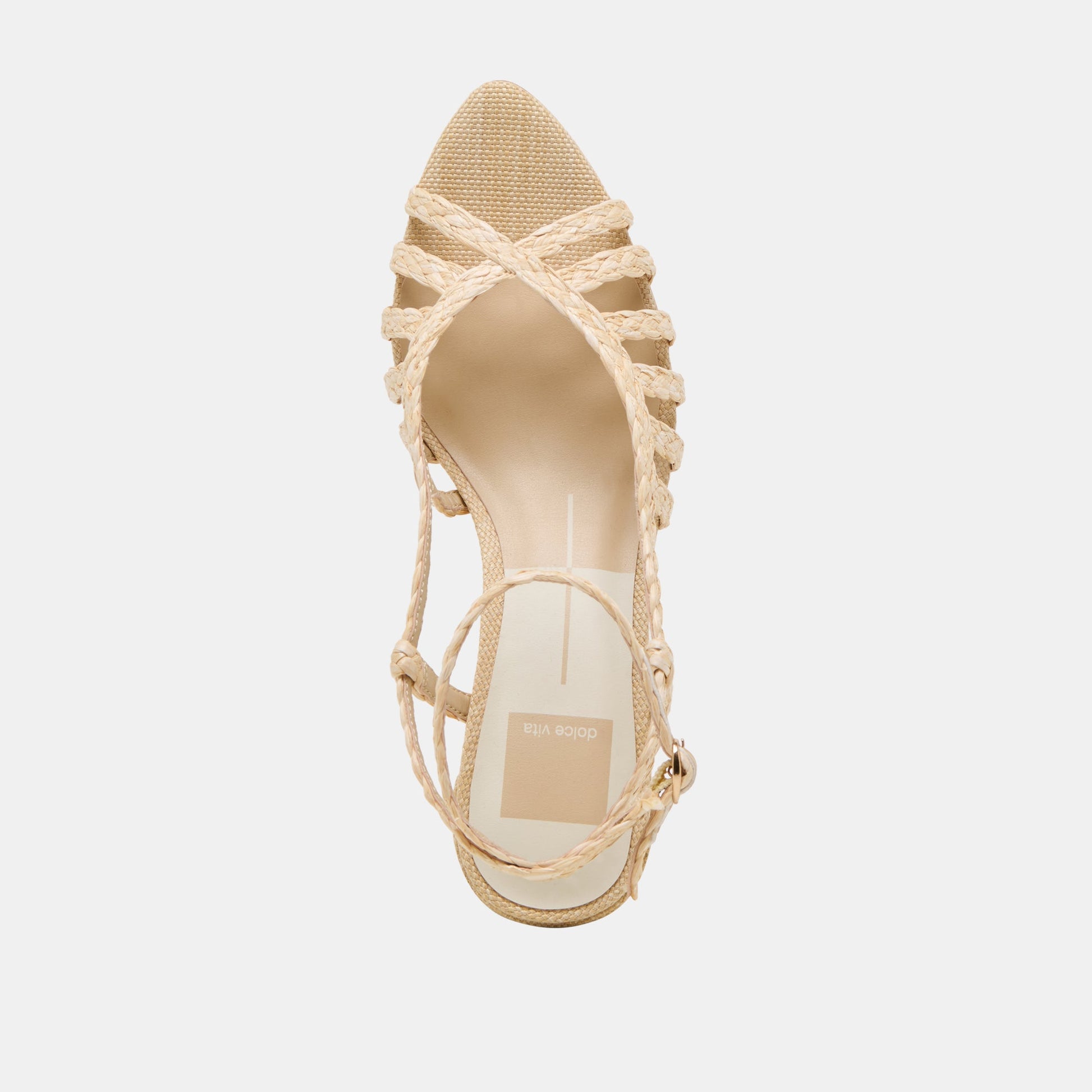 YASMIN HEELS NATURAL RAFFIA - Dolce Vita