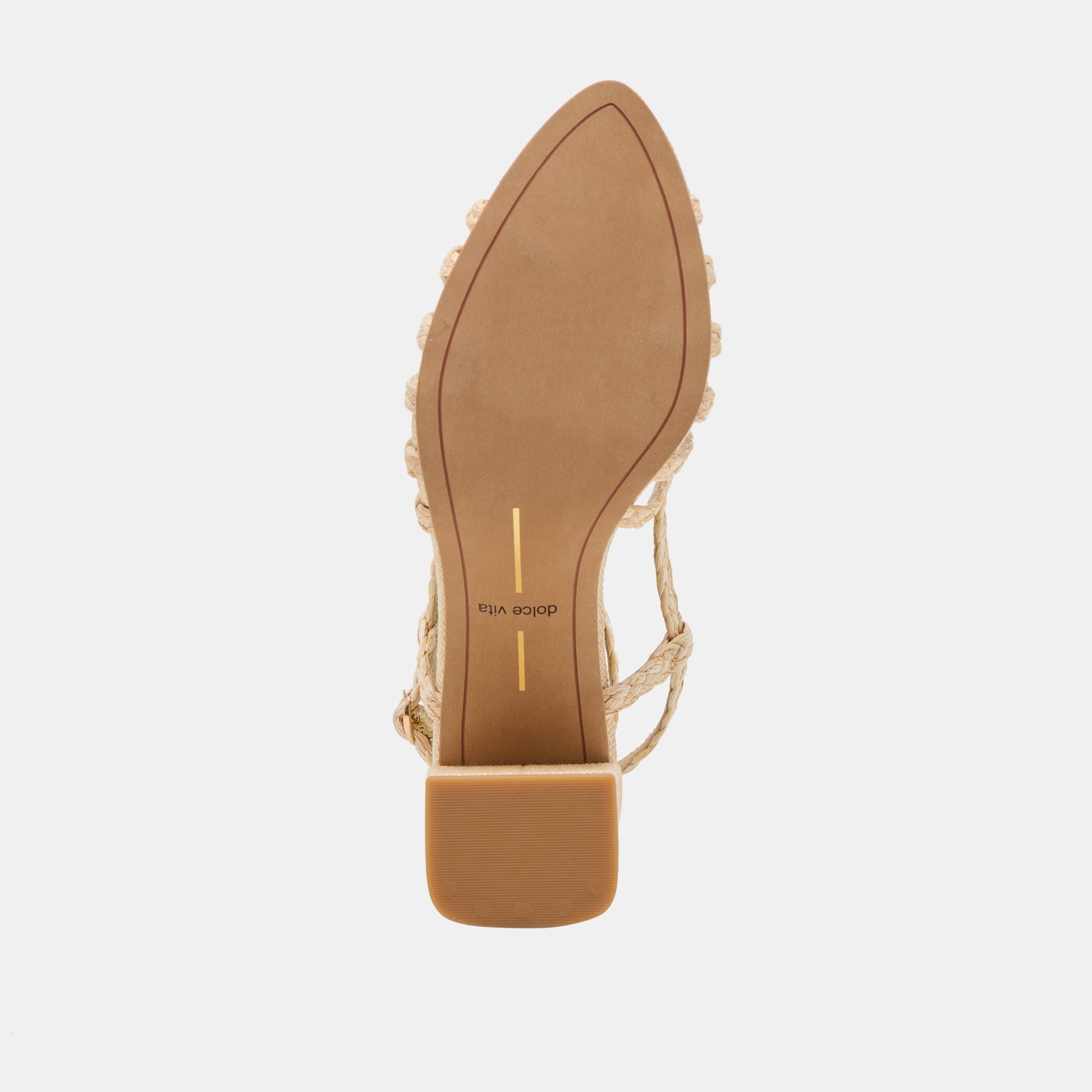 YASMIN HEELS NATURAL RAFFIA - Dolce Vita