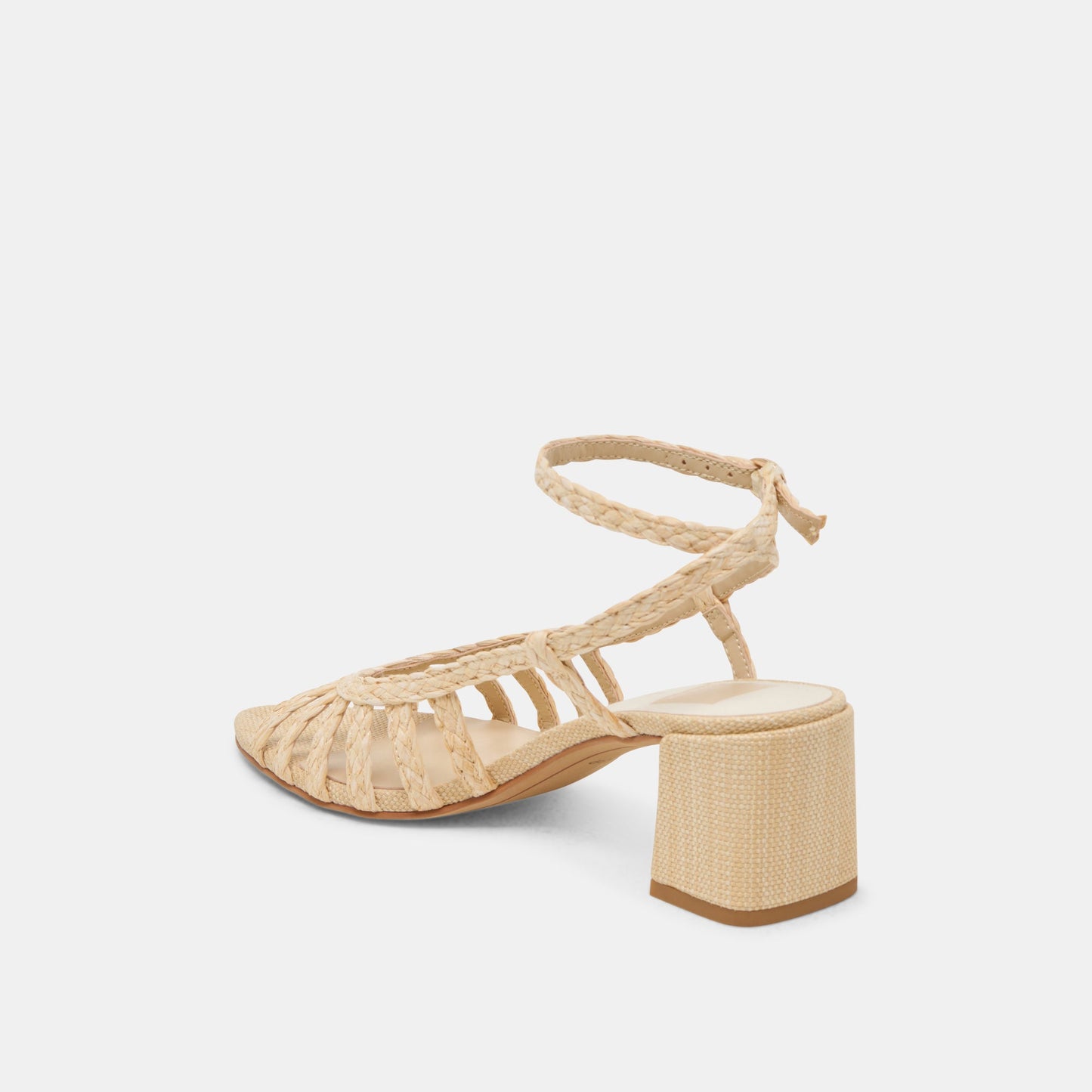 YASMIN HEELS NATURAL RAFFIA - Dolce Vita
