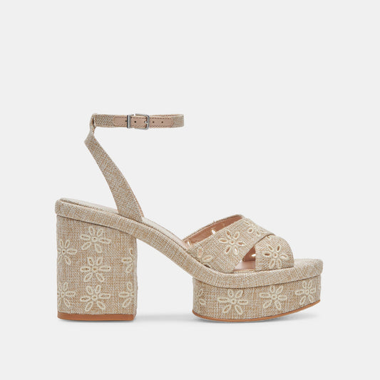 LAISHA HEELS ALMOND FLORAL EYELET - Dolce Vita