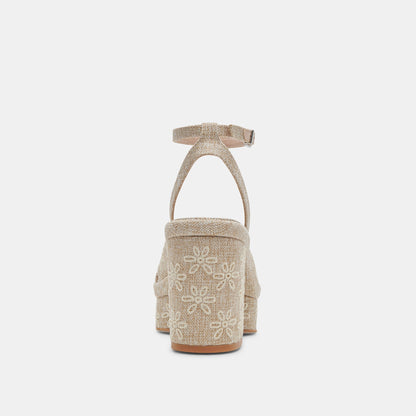 LAISHA HEELS ALMOND FLORAL EYELET - Dolce Vita