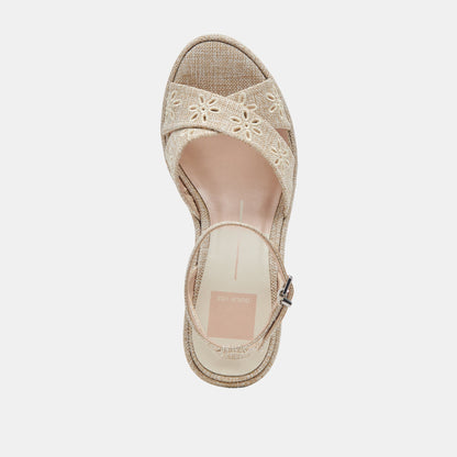 LAISHA HEELS ALMOND FLORAL EYELET - Dolce Vita