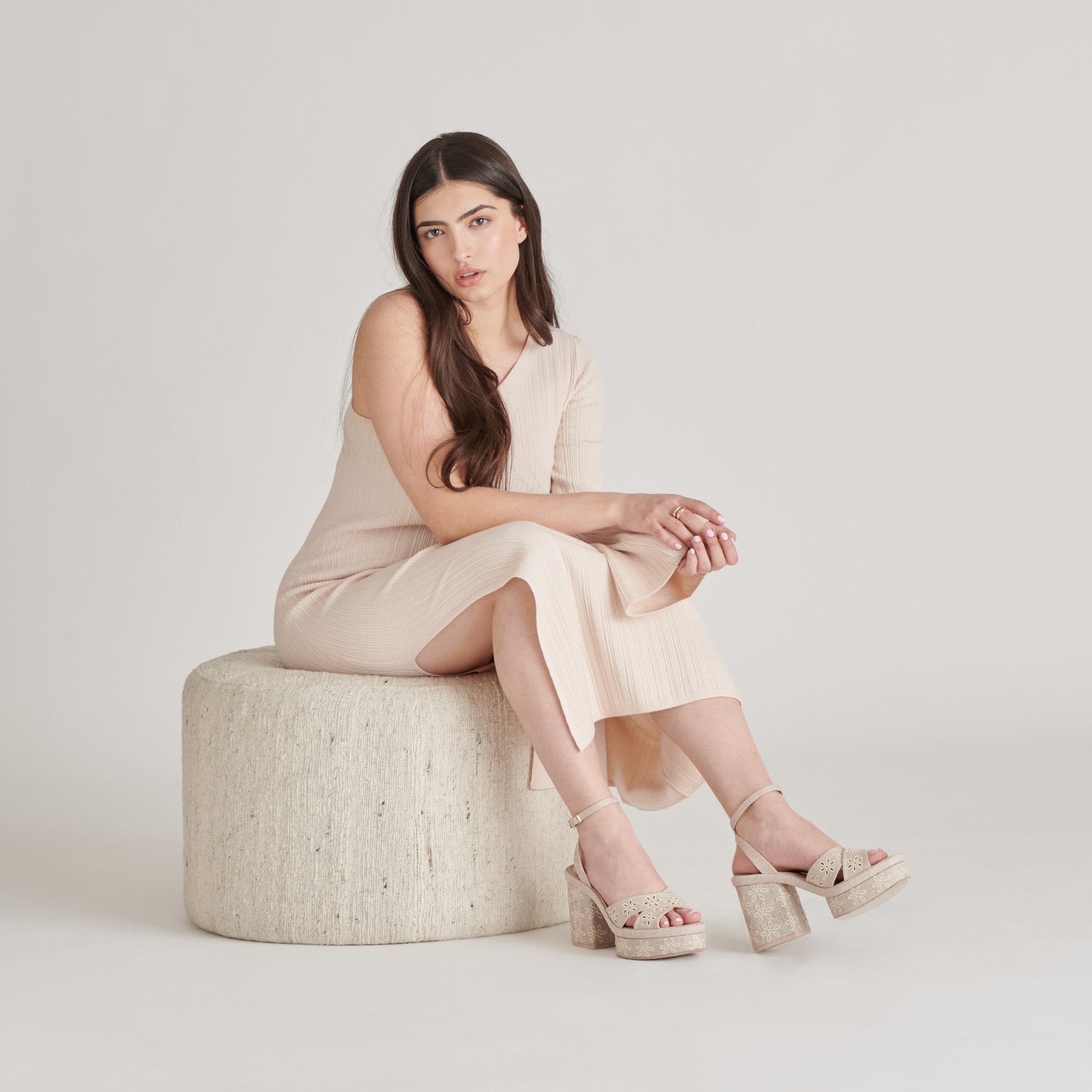 LAISHA HEELS ALMOND FLORAL EYELET - Dolce Vita