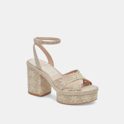 LAISHA HEELS ALMOND FLORAL EYELET - Dolce Vita