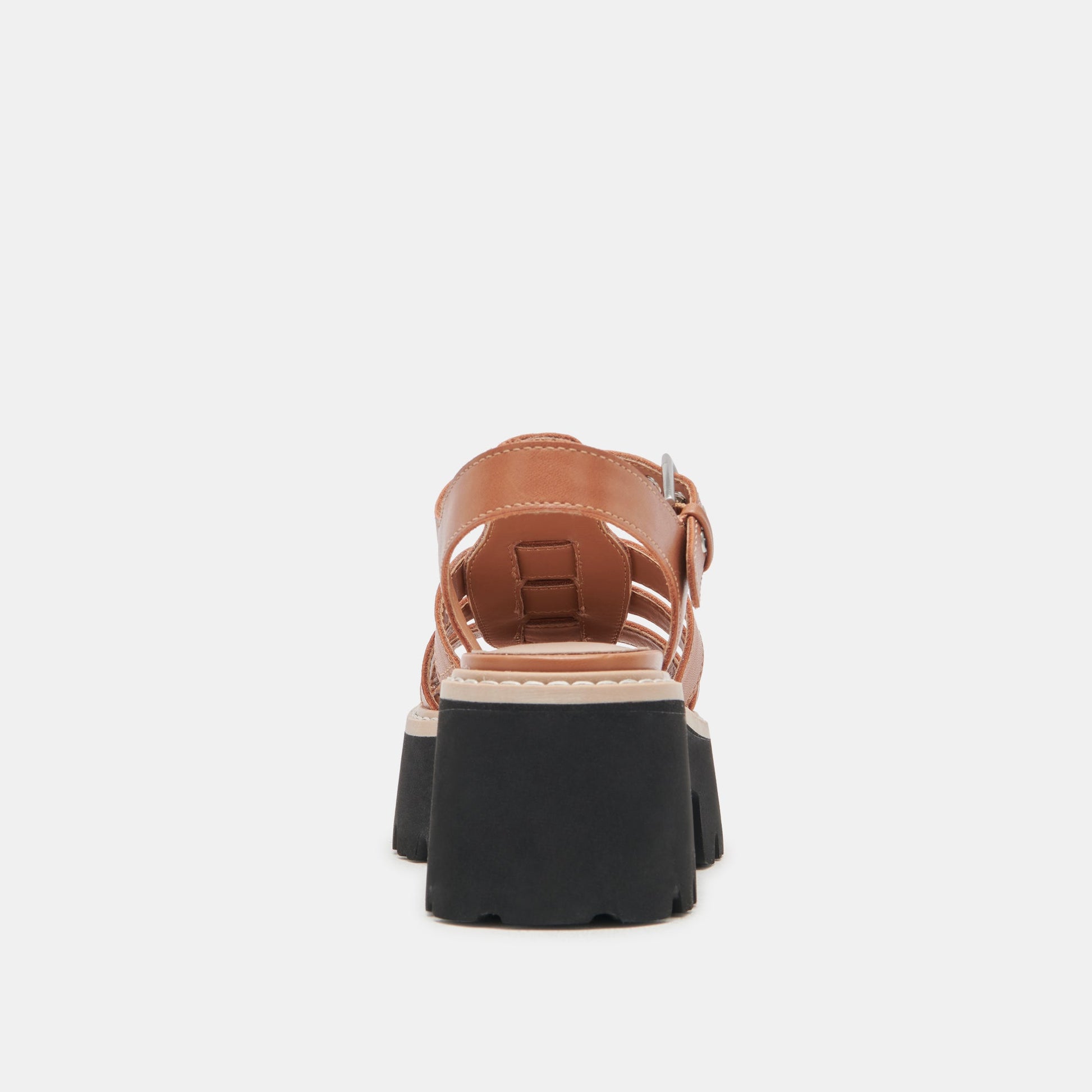 LATICE SANDALS BROWN LEATHER - Dolce Vita