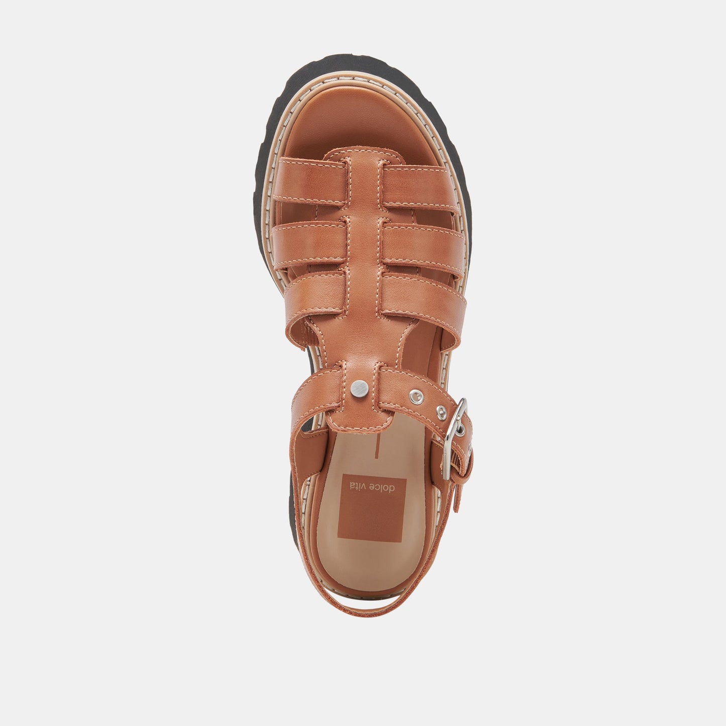 LATICE SANDALS BROWN LEATHER - Dolce Vita