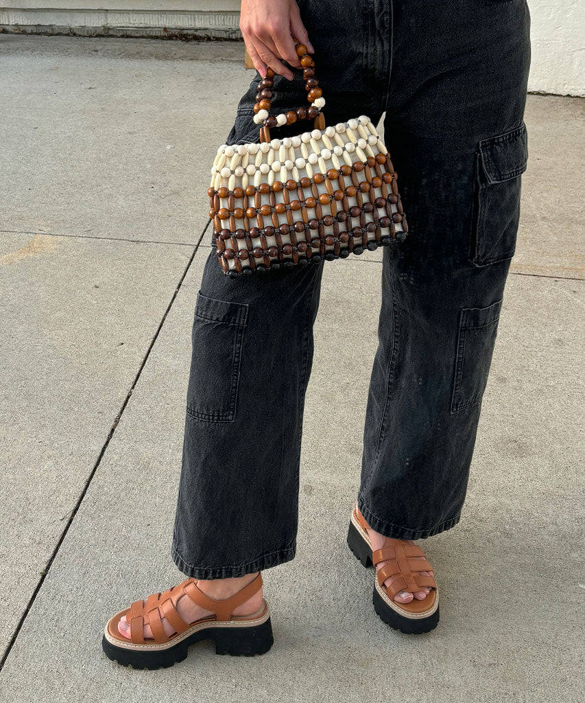 LATICE SANDALS BROWN LEATHER - Dolce Vita