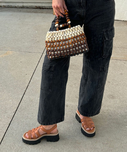 LATICE SANDALS BROWN LEATHER - Dolce Vita